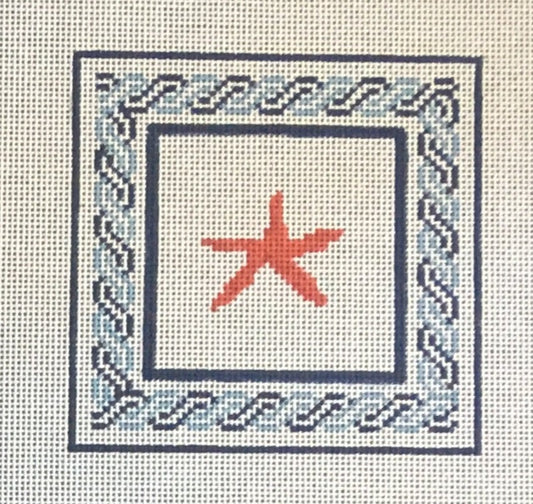 CO013 Starfish with Rope Border Coaster