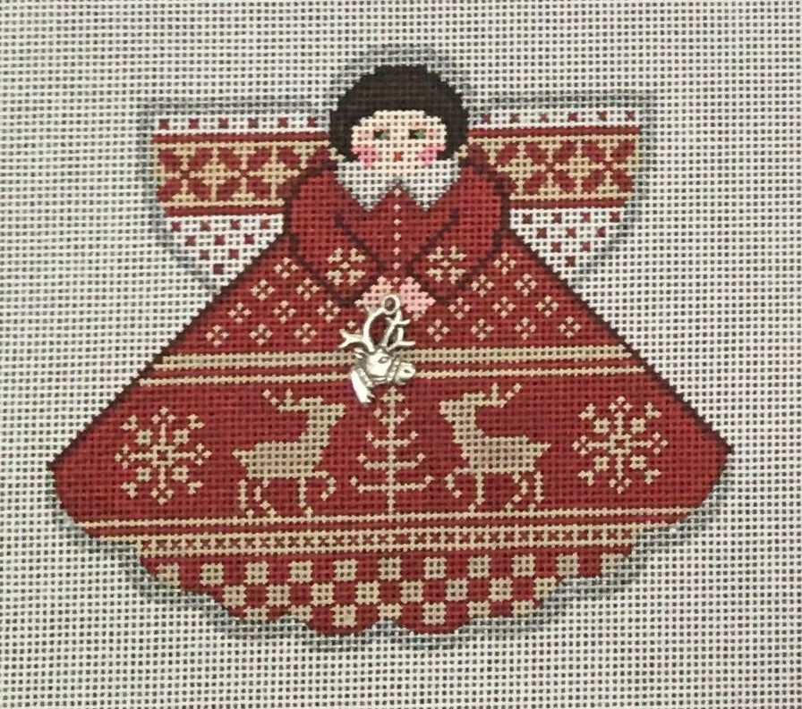 PP996HA Red Christmas Sampler Angel