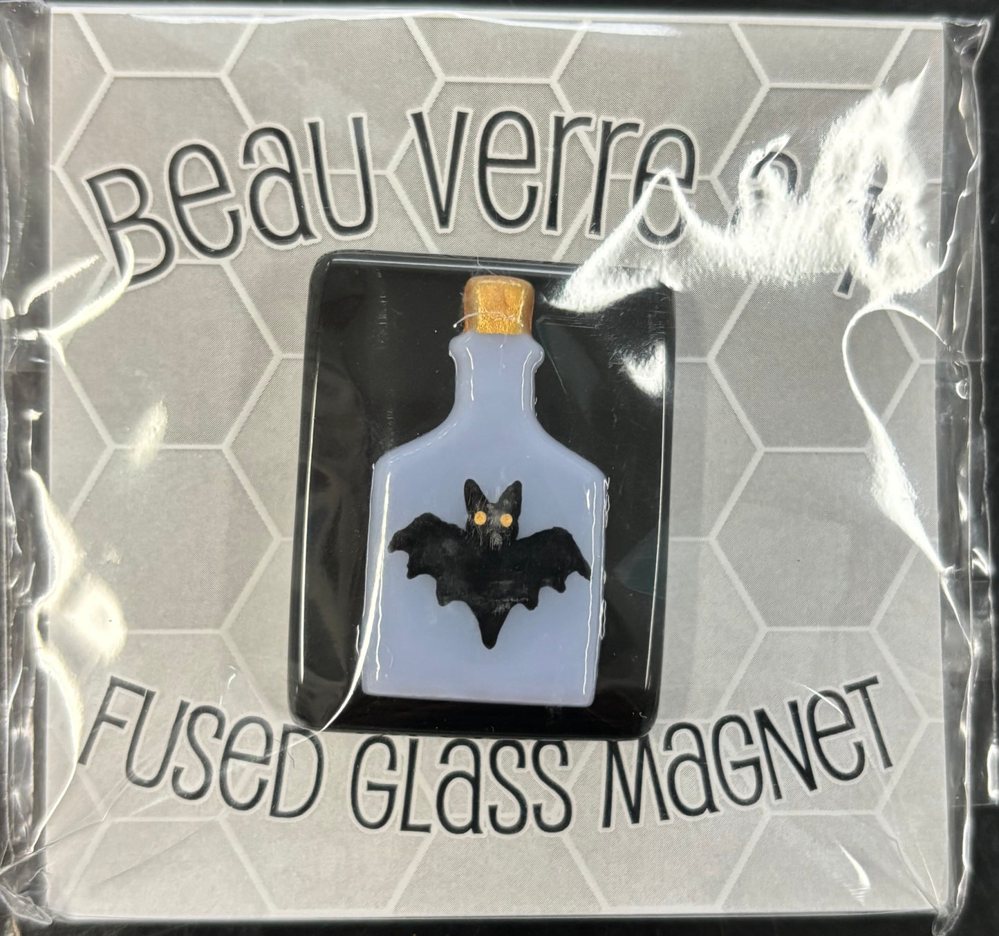 Beau Verre Bat Poison Bottle Needle Minder