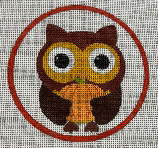 EJ-29B Owl Hugging Pumpkin
