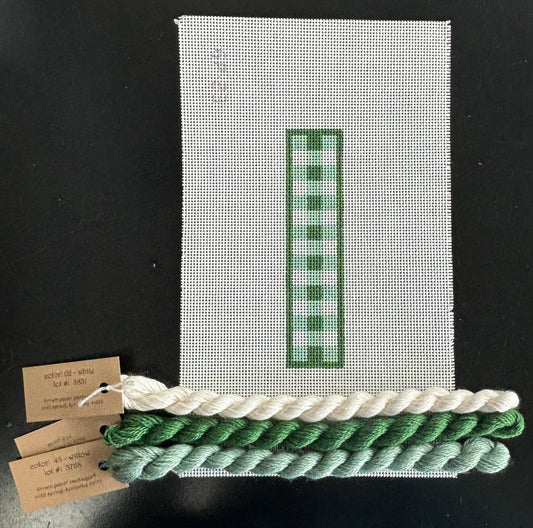 Ready Set Stitch - Green Gingham Key Fob