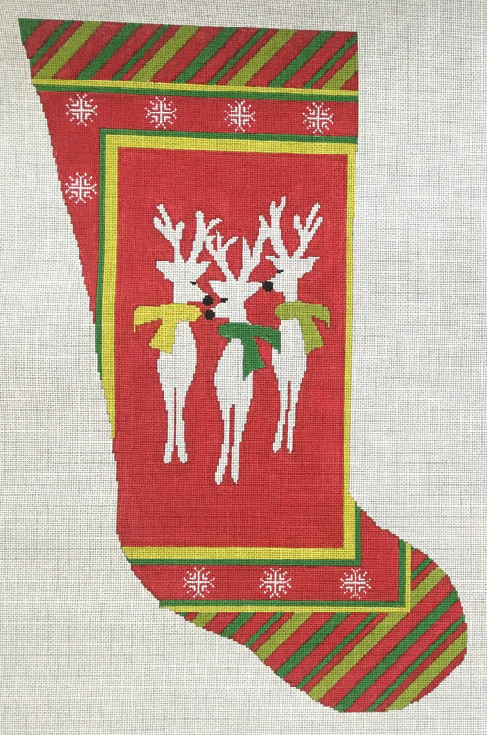WSD-XM04 Reindeer with Scarves Stocking