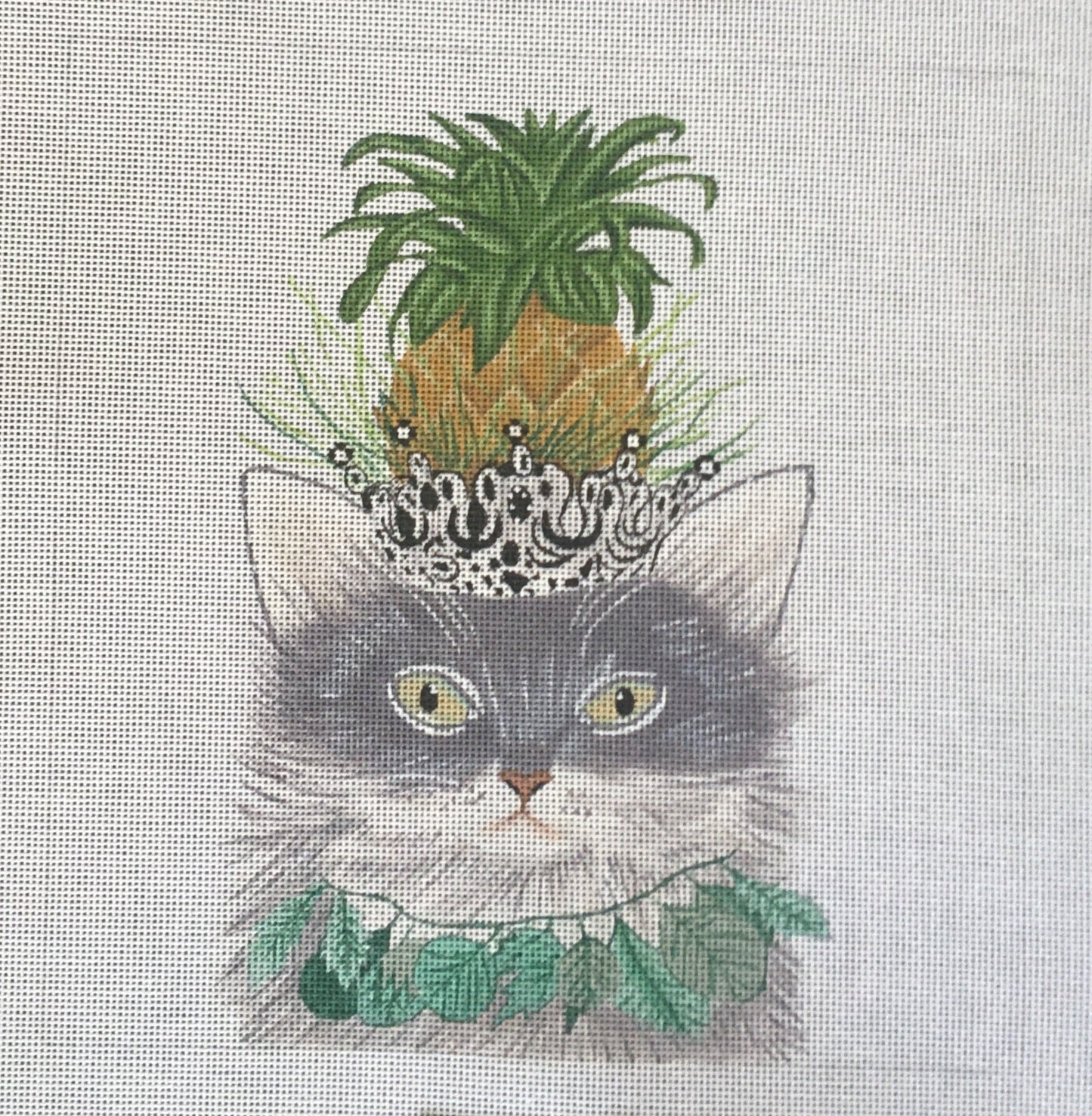 FF-012 Gray Cat with Pineapple