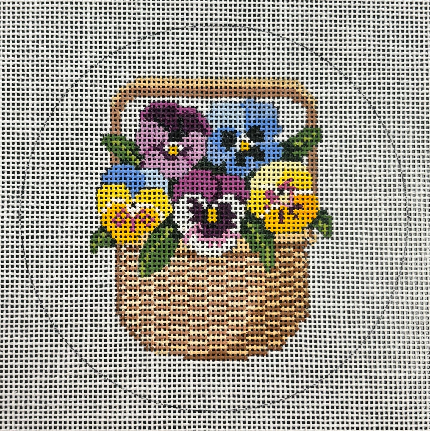 MBM-XO89 Pansy Nantucket Basket