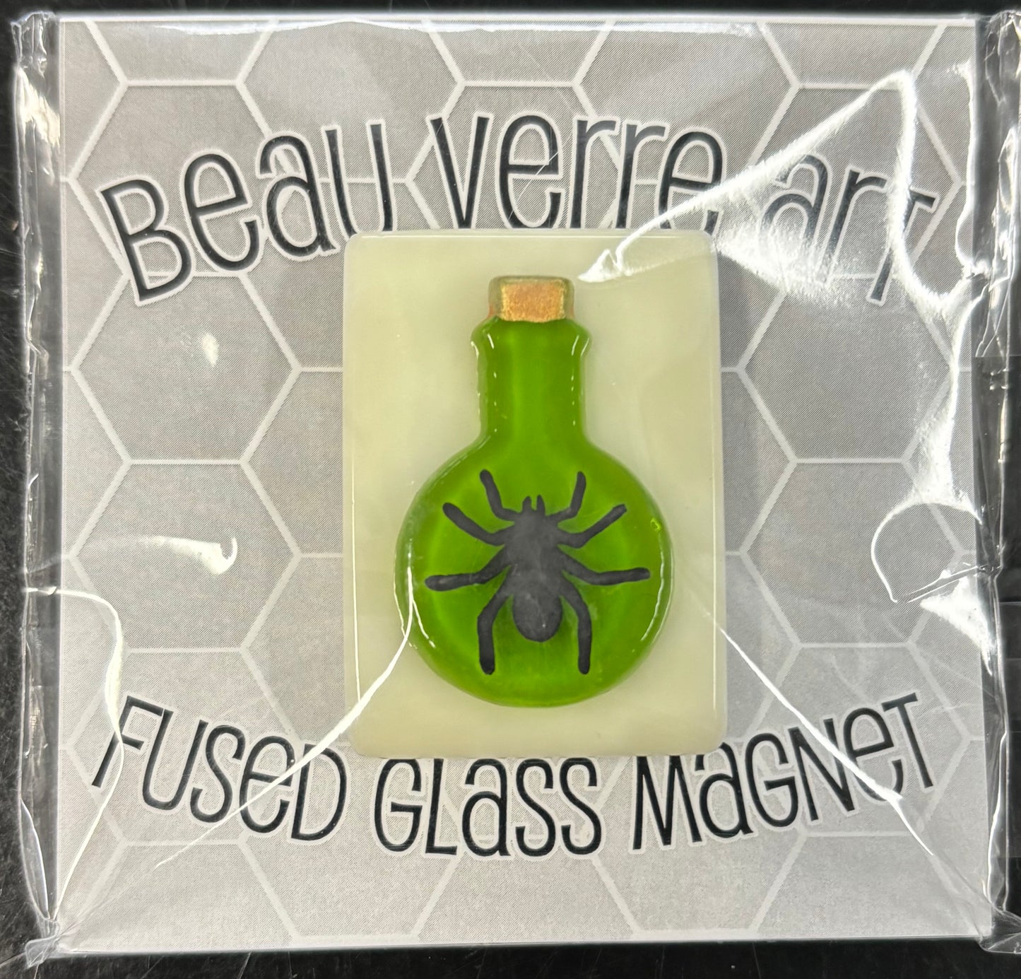 Beau Verre Spider Poison Bottle Needle Minder