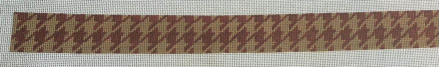 B-128 Brown and Maroon Houndstooth Belt