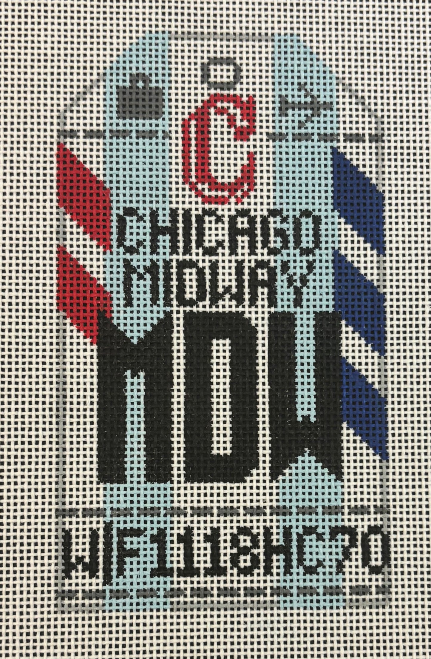 HN MDW Chicago Midway Retro Travel Tag