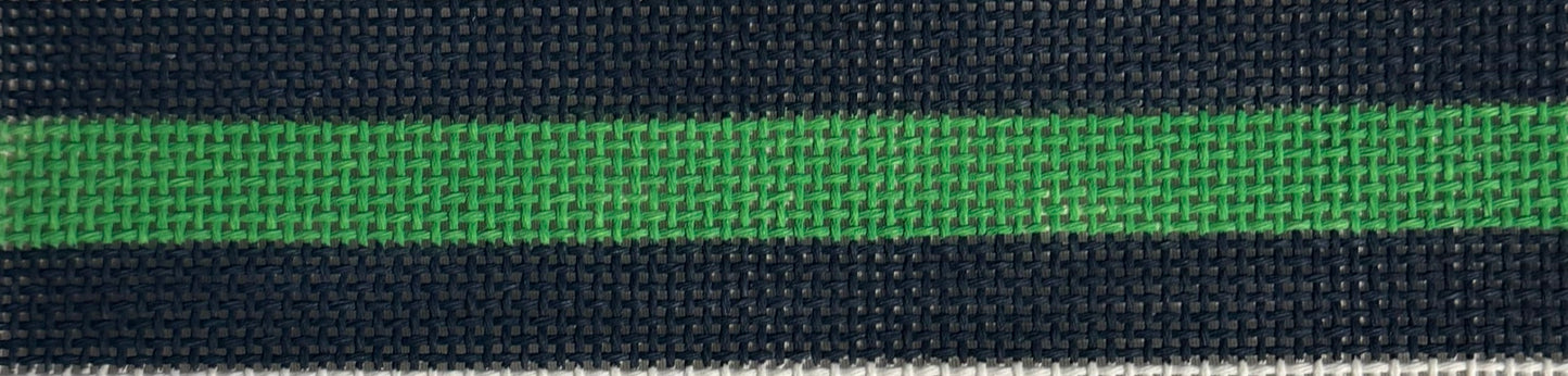 KF-03 Navy and Green Stripe Key Fob