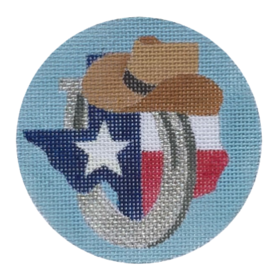 HO1498 Texas, Hat and Horseshoe Ornament