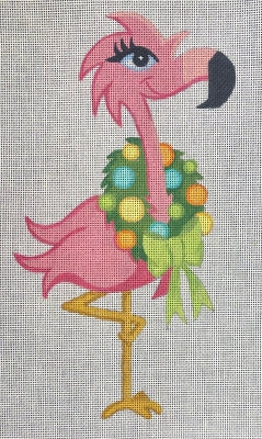 HO2138 Flamingo with Wreath