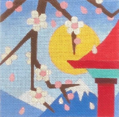 HO3324 Cherry Blossom Landscape Square