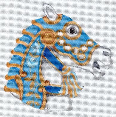 HO911 Blue Carousel Horse