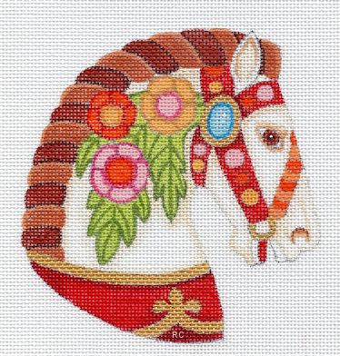 HO912 Red Carousel Horse