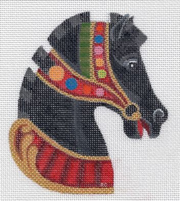 HO914 Black Carousel Horse