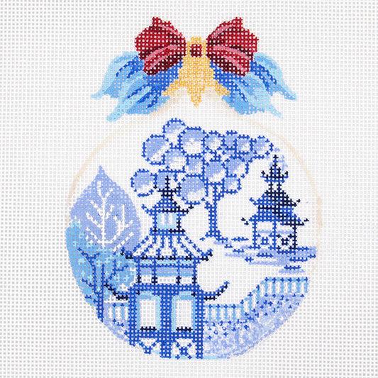 KAH46 China Blue Toile Ornament