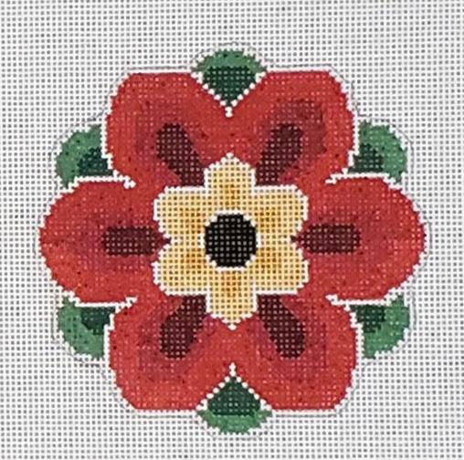 LL-IN-3D Geometric Flower Insert - Red and Gold