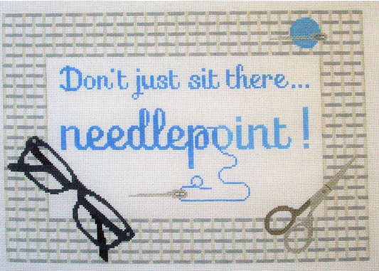 RD078 Don't Just Sit There... Needlepoint! - Blue