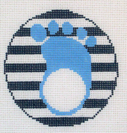 RD099B Footprint Monogram Round - Blue
