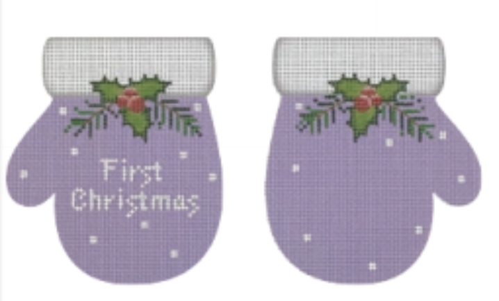 MT10 First Christmas Mittens - Lavender