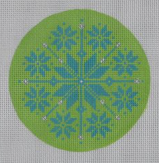 NOR05 Nordic Snowflake - Green and Turquoise