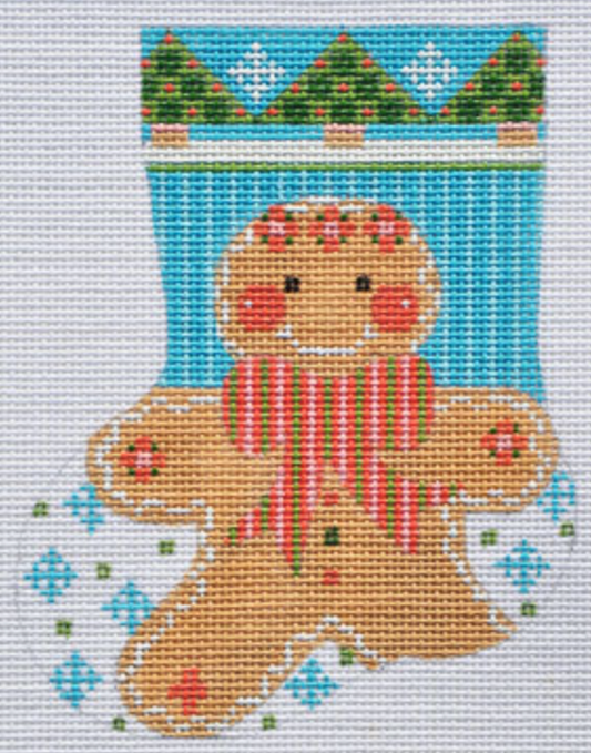 CH-173 Gingerbread Girl Mini Stocking