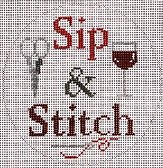 ZIA-162 Sip and Stitch - Red Wine
