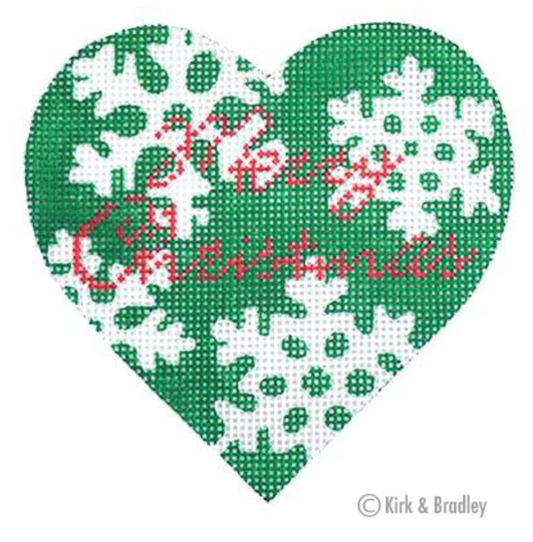 KB058 Snowflake Heart - Green