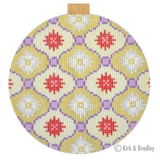 KB1154 Florentine Bauble - Gold and Purple