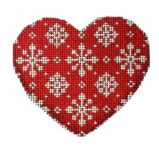 CT1231 Snowflakes on Red Heart