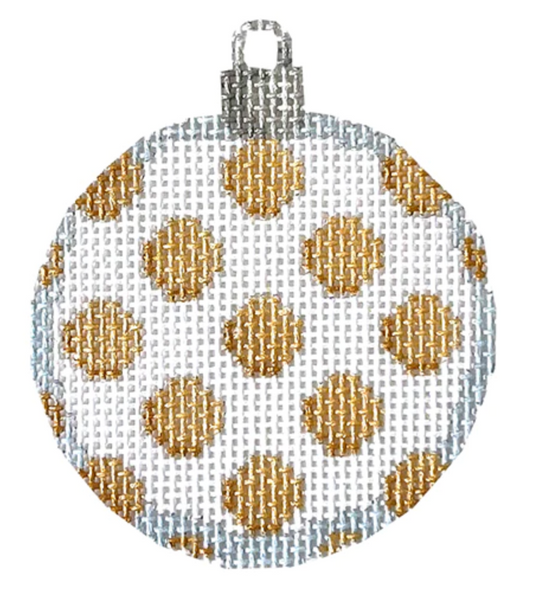 CT1481GL White and Gold Coin Dot Mini Ball