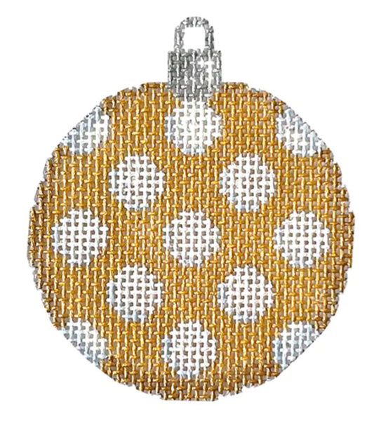 CT1481WG Gold and White Coin Dot Mini Ball