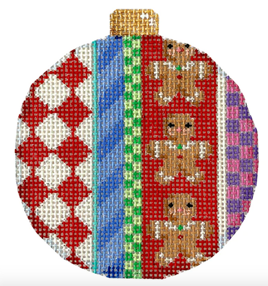 CT1848 Gingerbread Jolly Stripe Ball Ornament