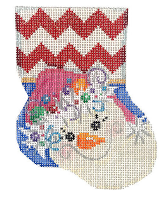 CT1918 Pink Hat Snowlady Mini Sock