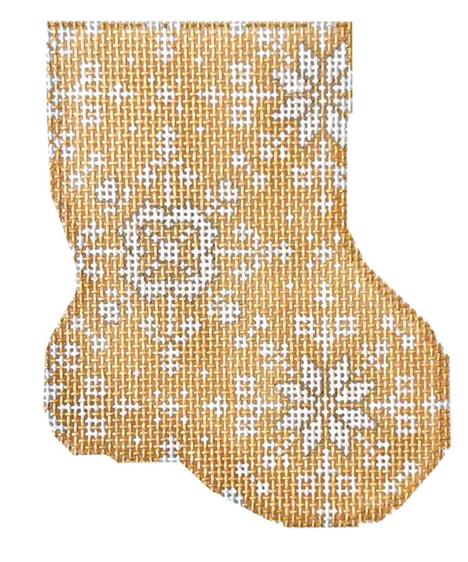 CT1919GL Gold Snowflake Mini Sock