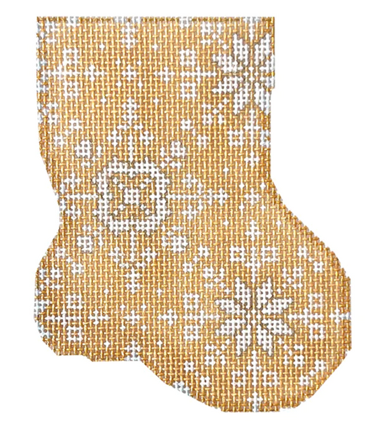 CT1919GL Gold Snowflake Mini Sock