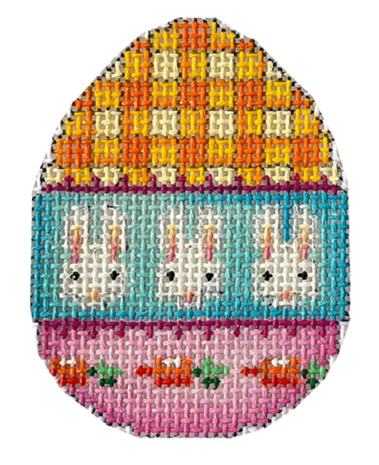 EG478 Gingham Bunnies Mini Egg