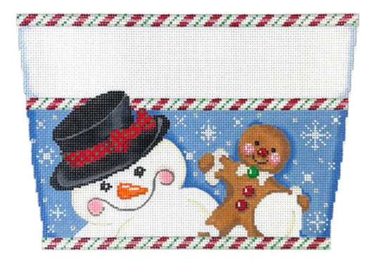 ST833 Snowman with Gingerbread Stocking Cuff
