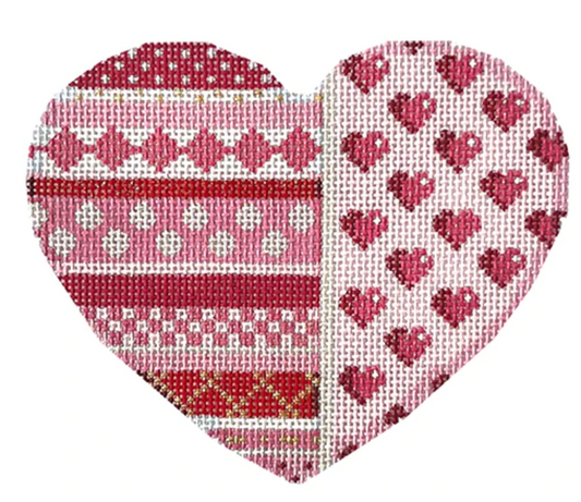 HE1004 Vertical Patterns and Hearts Large Heart