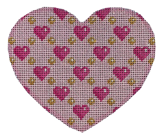 HE1015 Hearts and Dots Repeat Large Heart