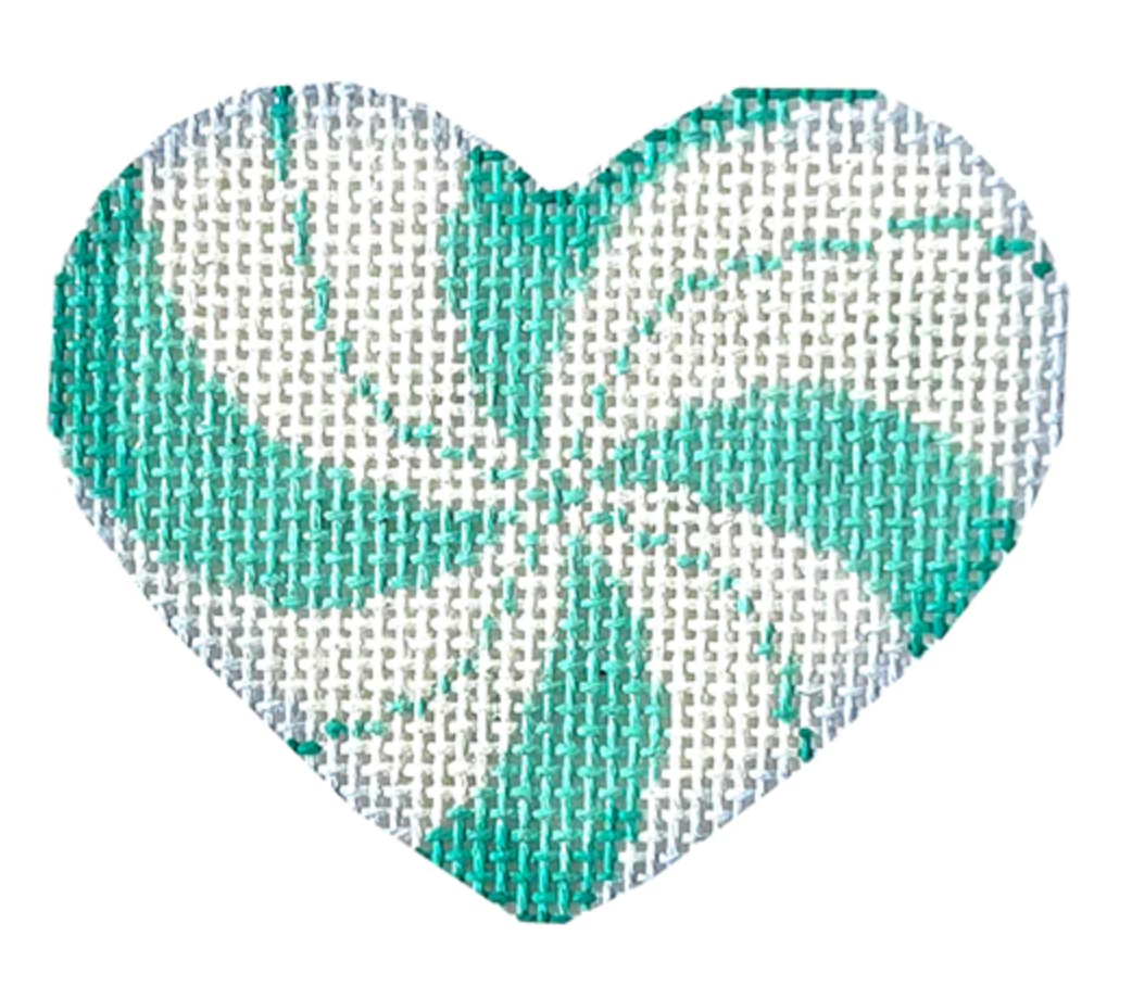 HE668A Aqua Peppermint Swirl Heart