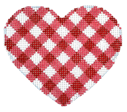 HE855R Red Gingham Heart