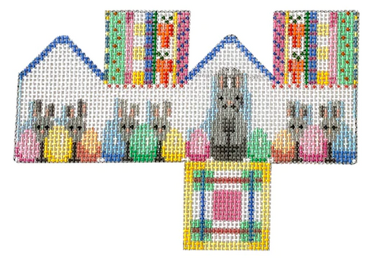 HH457 Easter Bunny and Eggs Mini Cottage