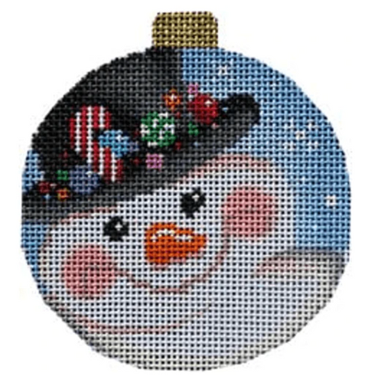 CT1802 Top Hat Snowman Ball Ornament