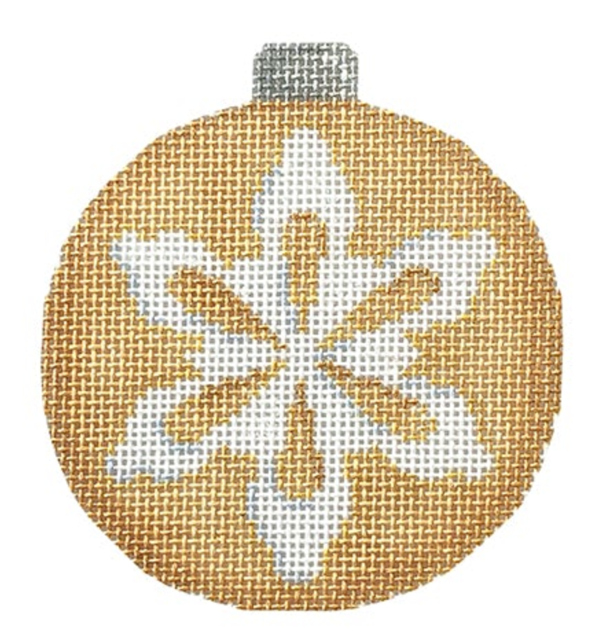 CT1814G Snowflake on Gold I Ball Ornament