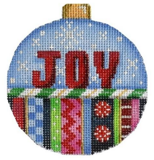 CT1822 Joy and Stripes Ball Ornament