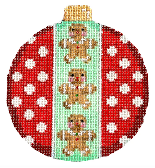 CT1826 Gingerbread Boys and Dots Ball Ornament