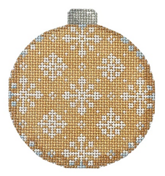 CT1842 Snowflake Repeat on Gold Ball Ornament