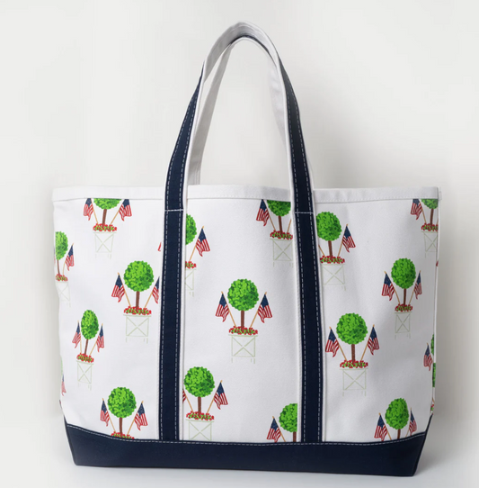 Large Topiary with Flags Tote