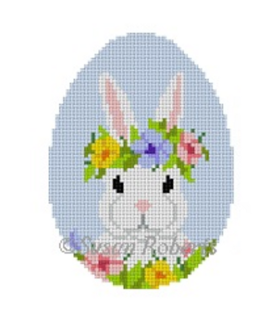 0476 Floral Crown Bunny Easter Egg