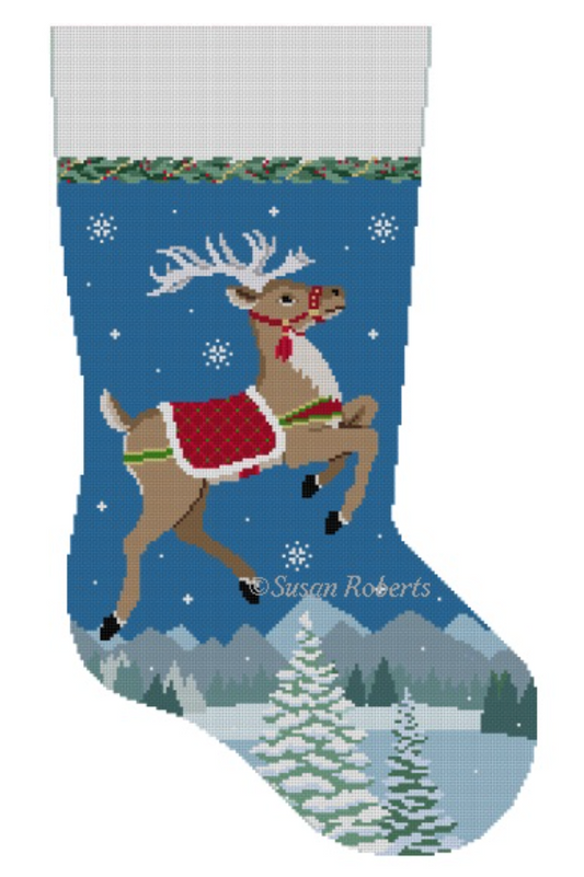 3272 Reindeer Flying Stocking